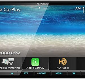 KENWOOD eXcelon DMX907S 6.95" Digital Multimedia Bluetooth Car Stereo with USB, AM/FM HD Radio, Double DIN, Wireless Apple CarPlay and Android Auto, SiriusXM