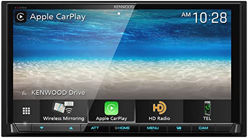 KENWOOD eXcelon DMX907S 6.95" Digital Multimedia Bluetooth Car Stereo with USB, AM/FM HD Radio, Double DIN, Wireless Apple CarPlay and Android Auto, SiriusXM