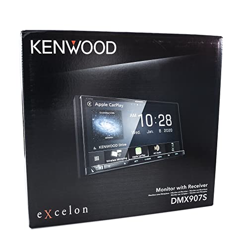 KENWOOD eXcelon DMX907S 6.95" Digital Multimedia Bluetooth Car Stereo with USB, AM/FM HD Radio, Double DIN, Wireless Apple CarPlay and Android Auto, SiriusXM