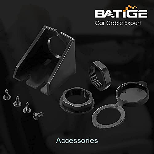 BATIGE 2 Ports Dual USB 3.0 Male to USB 3.0 Female AUX Flush Mount Car Mount Extension Cable for Car Truck Boat Motorcycle Dashboard Panel -3ft