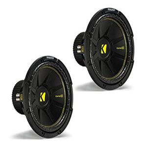 (2) kicker 44cwcd124 compc 12″ 1200 watt dual 4-ohm car subwoofers subs cwcd124