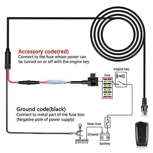 Radar Detector Hardwire Kit,Direct Wire Wiring kit for Escort Valentine One Uniden Beltronics Cobra Radar Detector Quick Connection Plug and Play Power Cord Cable