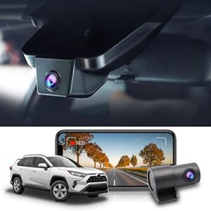fitcamx 4k front and rear dash cam suitable for toyota rav4 2021 2020 2019 le limited premium xle trd hybrid prime xse se venza 2021 2022(model a), oem look dual 2160p+1080p video wifi, 128gb card