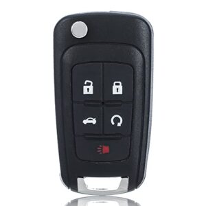 car key fob keyless entry remote compatible with chevy cruze/camaro/impala/equinox/gmc terrain/buick lacrosse 2010 2011 2012 2013 2014 2015 2016 2017 key replacement for oht01060512 (5 buttons)