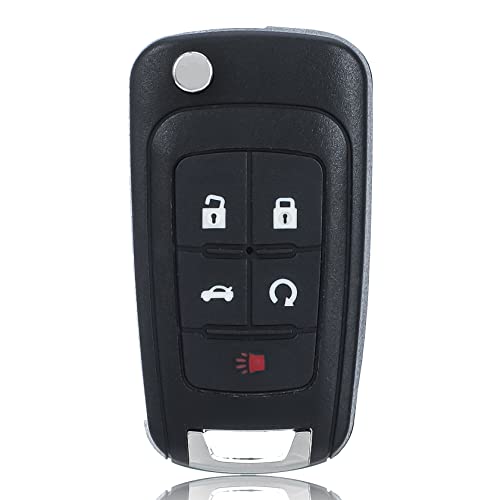 Car Key Fob Keyless Entry Remote Compatible with Chevy Cruze/Camaro/Impala/Equinox/GMC Terrain/Buick Lacrosse 2010 2011 2012 2013 2014 2015 2016 2017 Key Replacement for OHT01060512 (5 Buttons)