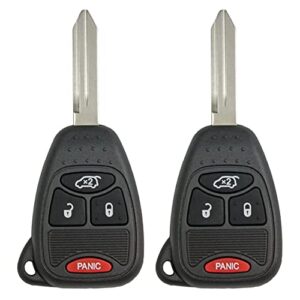 keyless2go replacement for keyless entry remote car key vehicles that use 4 button oht692427aa – 2 pack
