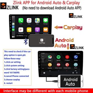 Binize Android 10.1 Inch Double Din Car Stereo Compatible with Wireless Carplay Android Auto Head Unit Car Radio Touchscreen Bluetooth Car Stereo with Backup Camera Car in-Dash Navigation GPS Units