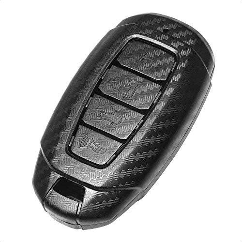 TANGSEN Smart Key Fob Case Compatible with Hyundai Accent Azera Elantra GT Grandeur I30 IG IX35 Kona Palisade Santa Fe Solaris 4 Button Keyless Entry Remote Personalized Cover Plastic Carbon Fiber