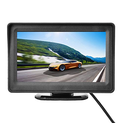 Car Rear View Monitor, 4.3 inch Car External Display, 640*480 Resolution, Av1/2 Video Interface, Easy to Install