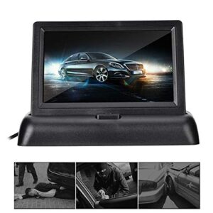 Car Rear View Monitor, 4.3 inch Car External Display, 640*480 Resolution, Av1/2 Video Interface, Easy to Install