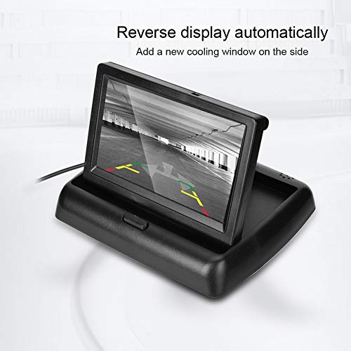 Car Rear View Monitor, 4.3 inch Car External Display, 640*480 Resolution, Av1/2 Video Interface, Easy to Install