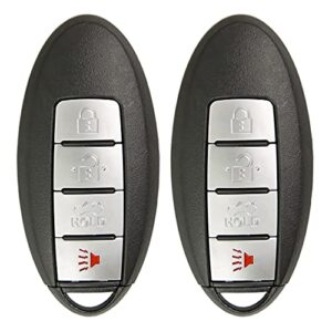 keyless2go replacement for proximity smart keyless remote fob for nissan & infiniti kr55wk48903 kr55wk49622 (2 pack)