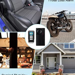 Wsdcam Wireless Vibration Alarm with Remote Control Anti-Theft Alarm Bike/Motorcycle/Vehicle Security Alarm, 110db Loud, Door and Window Alarm