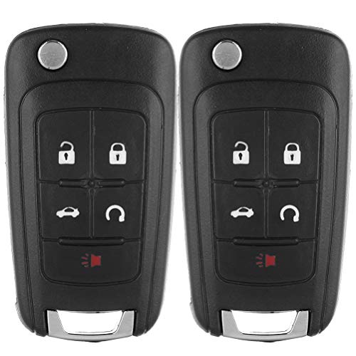 OCPTY 2X Uncut Keyless Entry Remote Key Fob Shell Replacement for Specific for GMC Terrain/for Buick/for Chevrolet Series OHT01060512 5461A-01060512 13500221 13500226