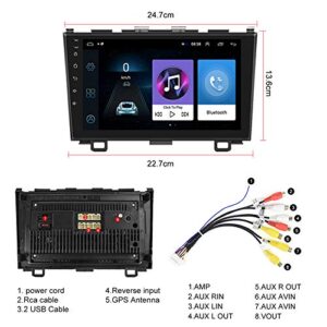 Android Car Stereo Double Din for Honda CRV 2007 2008 2009 2010 2011 Radio Hikity 9 Inch Touch Screen Bluetooth WiFi GPS FM Support Mirror Link with Dual USB Input & Backup Camera