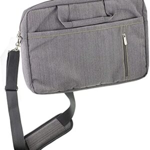 Navitech Grey Sleek Water Resistant Travel Bag - Compatible with Magnavox MTFT713-BK Portable 9" DVD Player