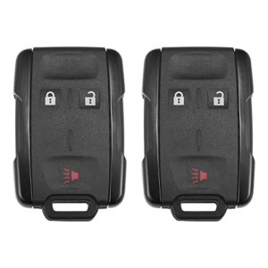 x autohaux 2pcs 3 button keyless entry remote control replacement key fob proximity smart fob m3n32337100 for chevrolet silverado colorado 14-17 315mhz