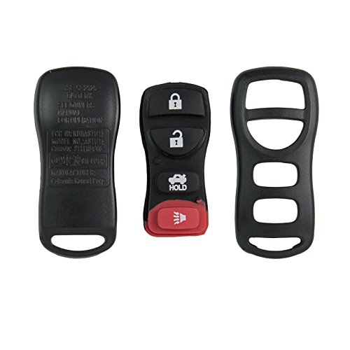 Keyless2Go Replacement for New Shell Case and 4 Button Pad for Remote Key Fob with FCC KBRASTU15 - Shell ONLY