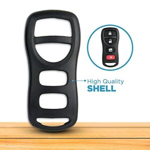 Keyless2Go Replacement for New Shell Case and 4 Button Pad for Remote Key Fob with FCC KBRASTU15 - Shell ONLY