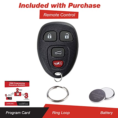 KeylessOption Keyless Entry Remote Control Car Key Fob Replacement for 15913416