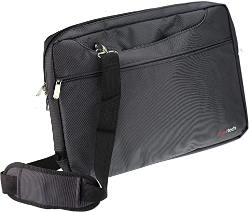 Navitech Black Sleek Water Resistant Travel Bag - Compatible with SUNPIN 9.5" Portable DVD Player