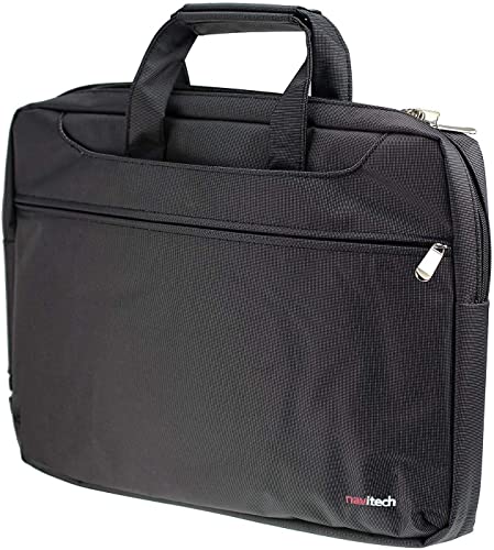 Navitech Black Sleek Water Resistant Travel Bag - Compatible with SUNPIN 9.5" Portable DVD Player