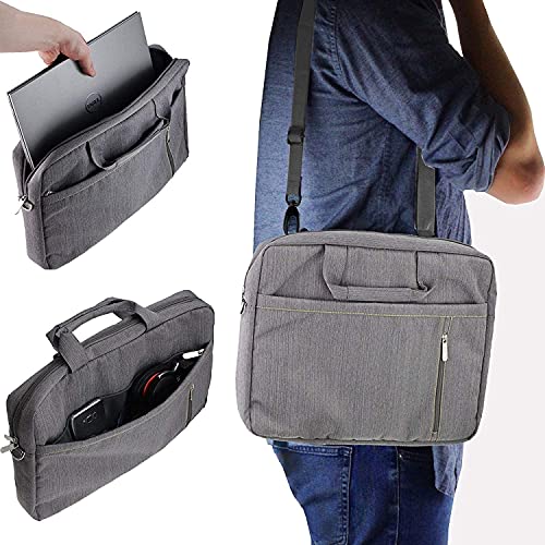 Navitech Grey Sleek Water Resistant Travel Bag - Compatible with Magnavox MTFT750-BL Portable 7" TFT DVD/CD Player