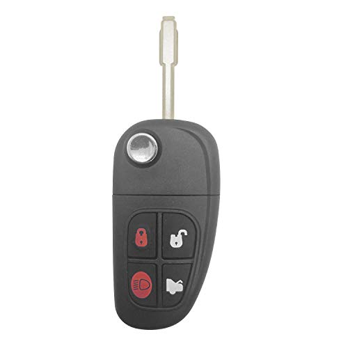 Replacement For 2002 2003 2004 2005 2006 2007 2008 Jaguar X-Type XTYPE Key Fob FCCID: NHVWB1U241, CWTWB1U243 ;by AUTO KEY MAX (SINGLE)