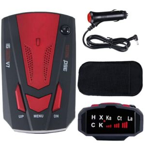 jinyi car radar detector, laser radar detectors, 360° gps speed police safe 16 band voice alert,1080p hd auto focus webcam with microphone (red)