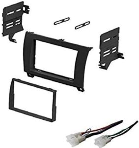 asc car stereo dash install kit and wire harness for installing an aftermarket double din radio for some toyota: 2008-2016 sequoia and 2007-2013 tundra – no factory jbl/premium amp