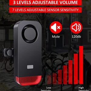 120db Anti Theft Alarm for Bike Motorcycle Ebikes Electric Scooter Bicycle: Car Motion Sensor Alarms with Control Remote Catalytic Converter Anti Theft Device Auto Security System Accessories