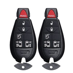 key fob replacement keyless entry remote control fits for dodge grand caravan chrysler town and country 2008 2009 2010 2011 2012 2013 2014 2015 2016 2017 2018 2019 2020 m3n5wy783x iyz-c01c set of 2