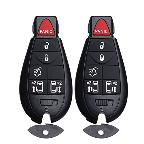 Key Fob Replacement Keyless Entry Remote Control Fits for Dodge Grand Caravan Chrysler Town and Country 2008 2009 2010 2011 2012 2013 2014 2015 2016 2017 2018 2019 2020 M3N5WY783X IYZ-C01C Set of 2