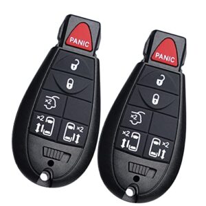 Key Fob Replacement Keyless Entry Remote Control Fits for Dodge Grand Caravan Chrysler Town and Country 2008 2009 2010 2011 2012 2013 2014 2015 2016 2017 2018 2019 2020 M3N5WY783X IYZ-C01C Set of 2