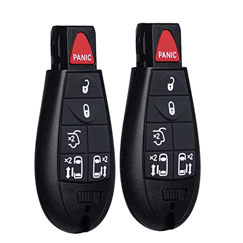 Key Fob Replacement Keyless Entry Remote Control Fits for Dodge Grand Caravan Chrysler Town and Country 2008 2009 2010 2011 2012 2013 2014 2015 2016 2017 2018 2019 2020 M3N5WY783X IYZ-C01C Set of 2