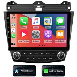 fortdows car stereo radio for honda accord 7th 2003-2007, for carplay/android auto 10″ ips touch screen car stereo radio with bluetooth wi-fi gps backup camera, 2g ram 32g rom