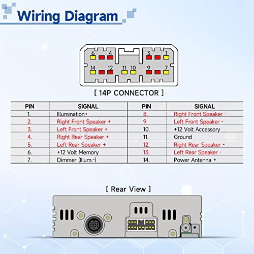 Bingfu Wiring Harness for Select 90-14 Subaru Baja Legacy Outback Forester Impreza Car CD/DVD Stereo Radio Wire Harnesses Installation XB51