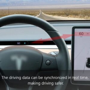 VERKOKAPPA Tesla Heads up Display Mini HUD Model 3/Y 2019-2023 Embedded Design LED Speedometer Display Speed