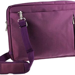 Navitech Purple Sleek Water Resistant Travel Bag - Compatible with FANGOR 10.1" Portable Blu-ray DVD Player