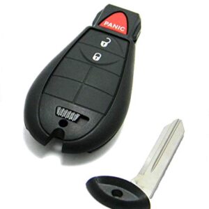 OEM Electronic 3-Button FOBIK Key Fob Remote Compatible with 2014-2020 Jeep Cherokee (FCC ID: GQ4-53T, P/N: 68105081)