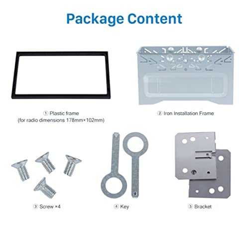 Sound way - In dash 2 DIN Universal Double Din Car stereo radio Installation Dash Kit Mounting Metal Fitting Cage