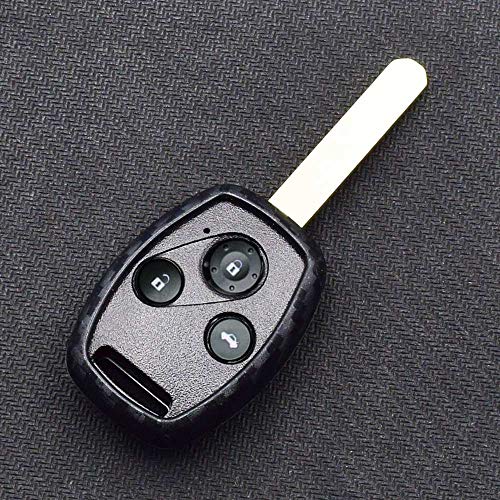 iJDMTOY Carbon Fiber Pattern Soft Silicone Key Fob Cover Case Compatible with Honda Accord Civic CRV CRZ FIT Insight Pilot Odyssey Ridgeline, etc 2 3 4 Button Key