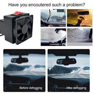 MACHSWON Portable Car Heater 2 in 1 Fast Heating & Cooling Fan Defrost for Automobile Windscreen Defog & Keeping Warm 12V 300W