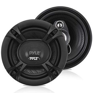 pyle 3-way universal car stereo speakers – 300w 6.5” triaxial loud pro audio car speaker universal oem quick replacement component speaker vehicle door/side panel mount compatible pl613bk (pair)