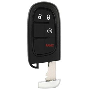 scitoo keyless entry remote key fob shell case replacement for 4 buttons uncut car key for jeep for cherokee 2014-2018 1pc fcc gq4-54t gq454 gq454