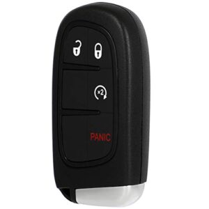 SCITOO Keyless Entry Remote Key Fob SHELL CASE Replacement for 4 Buttons Uncut Car Key for Jeep for Cherokee 2014-2018 1pc FCC GQ4-54T GQ454 GQ454