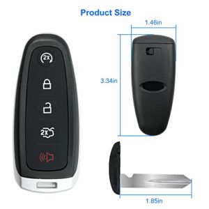 Car Key Fob Replacement Keyless Entry Remote Control Fits for Ford Edge Explorer 2011-2015 Expedition Focus Flex Taurus 2013-2019 Lincoln MKS MKT MKX Navigator M3N5WY8609 1piece