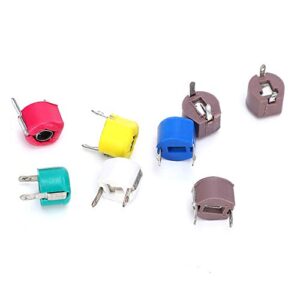 FTVOGUE 80pcs 6mm Trimmer Capacitor Variable Capacitance Ceramic Electronic Capacitor Kit 5 10 20 30 40 60 70 120P ,Capacitance