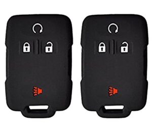 kawihen 2pcs silicone smart remote key fob cover protector fit for chevrolet gmc 4 button