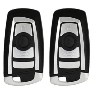 SCITOO Keyless Entry Remote Key Fob SHELL CASE Replacement for 4 Buttons Uncut Car Key for 2015 for BMW M4 2012-2016 for BMW M5 2010-2016 for BMW 528i 2pcs FCC Q0EWNTA0NG Q0EWNTA0NG